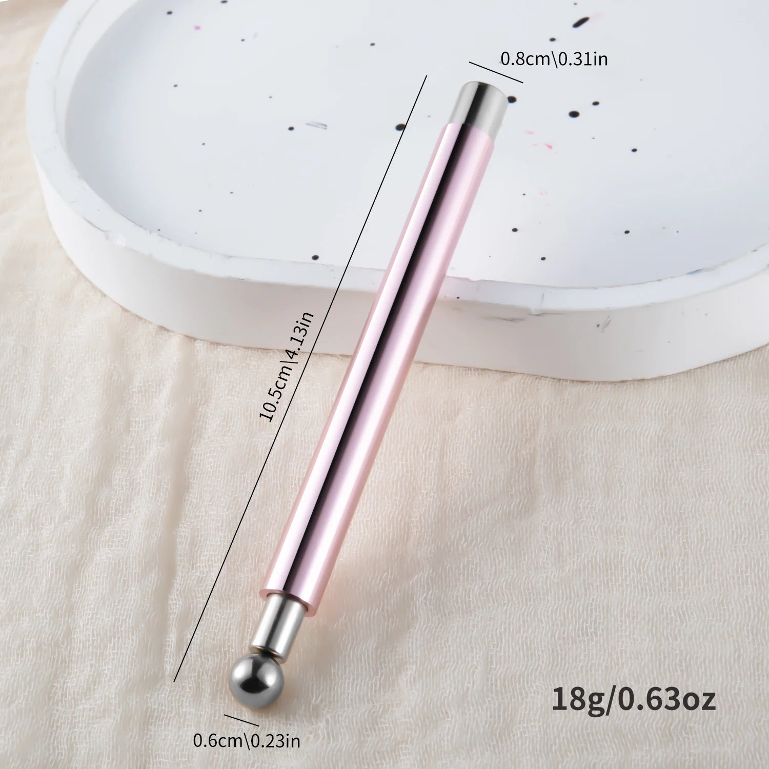 Cat Eye Nail Art Magnetic Tool Cylindrical Stick with Ball Magnet Manicure Accessory for Glass Bead Effects Fits UV Gel Polish - Smarsty