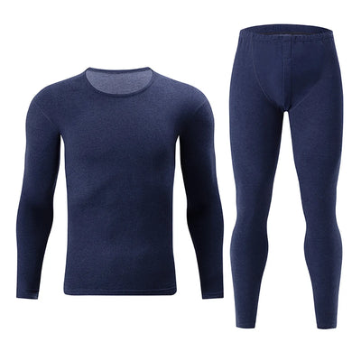 2/4 Pcs Men's Solid Color Simple Autumn And Winter Thermal Underwear Comfortable And Casual Bottoming Underwear Teenagers Pajama - Smarsty
