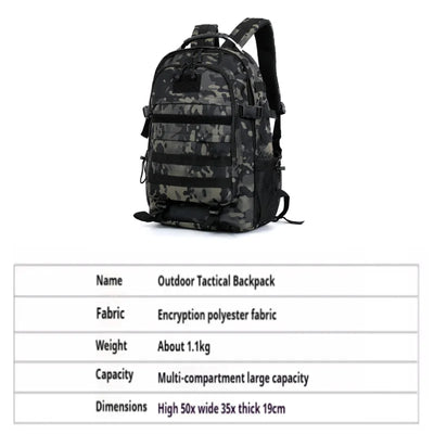 Large Capacity Hiking Backpack - Multiple Compartments for Outdoor Adventures, Camping and Traveling, Travel Backpack - Smarsty