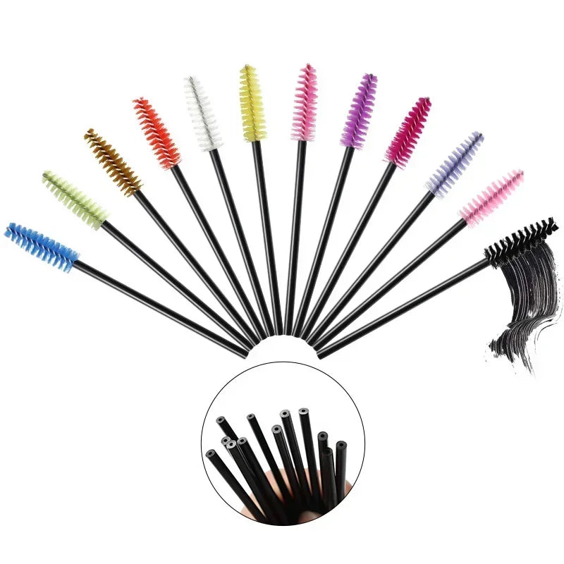 50 Pcs Disposable Eyelash Brushes for Perfect Makeup - Smarsty