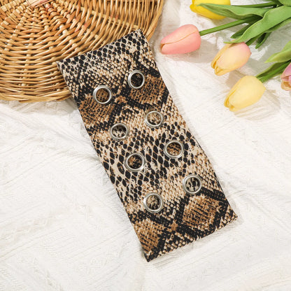 Punk Grunge Wide Elastic Headband Stretchy Metal Look - Smarsty