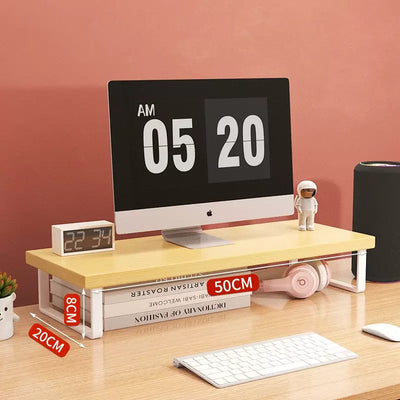 30/40/50cm Monitor Raised Shelf Office Laptop Bracket Desktop Computer Stand Desktop Rack Home Storage Holders Organizer by Smarsty