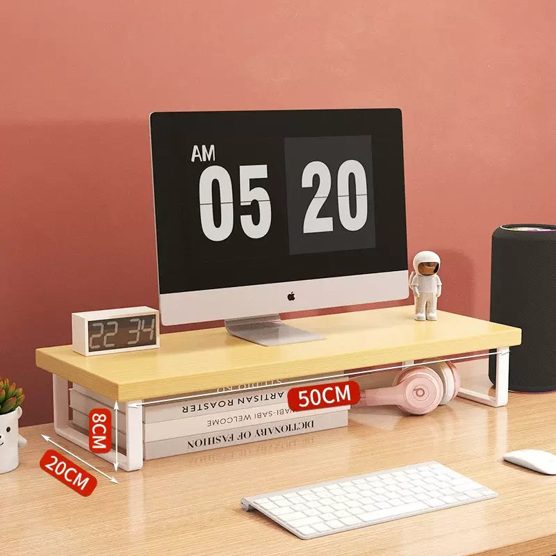 30/40/50cm Monitor Raised Shelf Office Laptop Bracket Desktop Computer Stand Desktop Rack Home Storage Holders Organizer by Smarsty