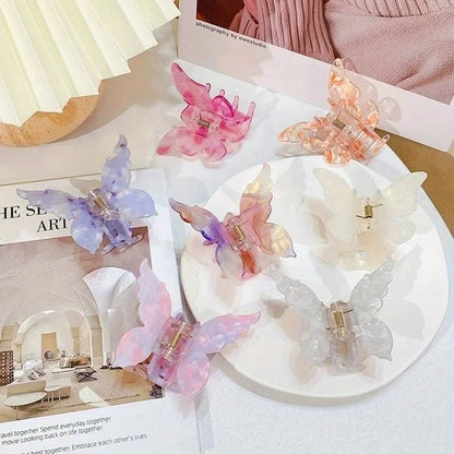 Butterfly Acetate Hair Clip Lightweight Gradient Tie Dye - Smarsty