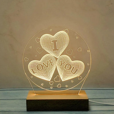 Creative LED Acrylic Night Light for Bedroom Decor - Smarsty