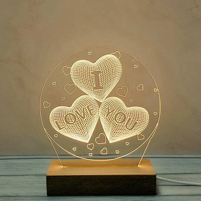 Creative LED Acrylic Night Light for Bedroom Decor - Smarsty