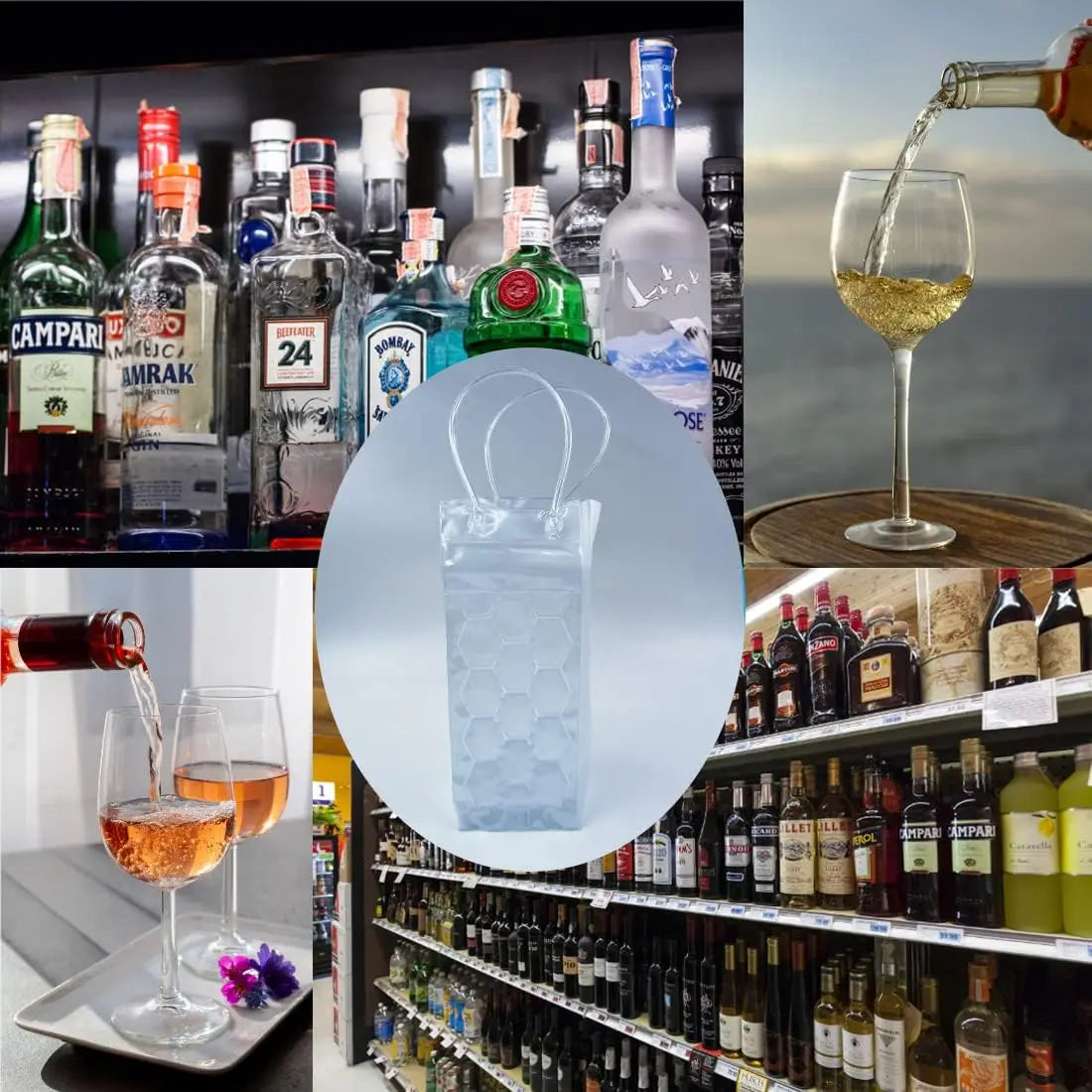Eco-Friendly Ice Wine Cooler Bag with Chill Feature - Smarsty