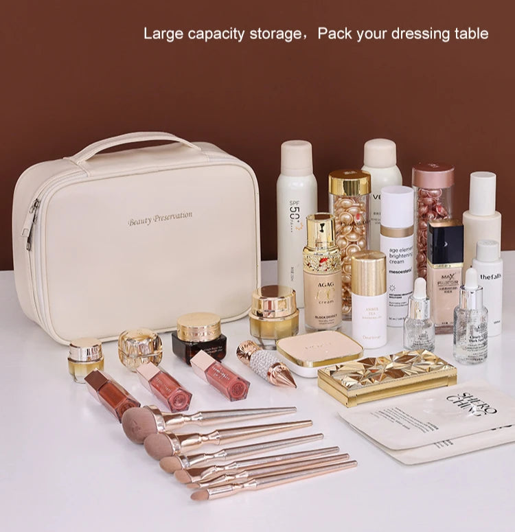 New Women's Cosmetic Bag Portable Storage Bag Large Capacity Luxury Makeup Bag Travel Organizer Essentials Toiletry Bags - Smarsty