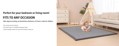 Huloosleep 4 Colors Baby Crawling Play Mats Non-Slip Thick Soft Foam Baby Activity Rug Gym Baby Carpet Mother+Kids Area Rug