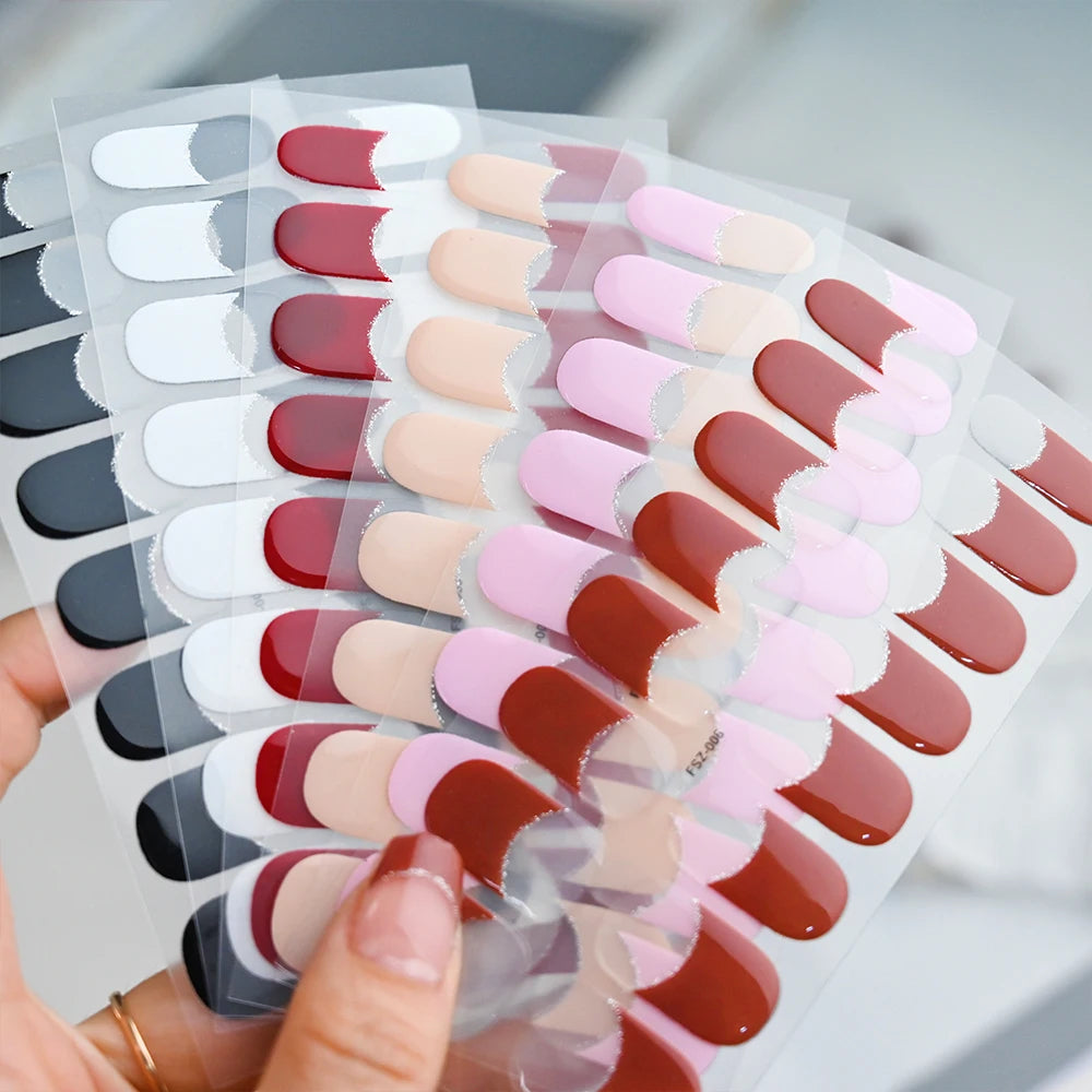 Long-Lasting Semi-Cured Gel Nail Stickers for Easy Application - Smarsty