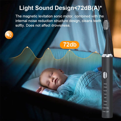 Electric Toothbrush With Sonic Vibration For Deep Cleaning - Smarsty