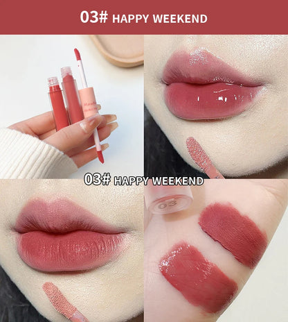 Double End Lip Glaze Glossy Color and Moisture - Smarsty