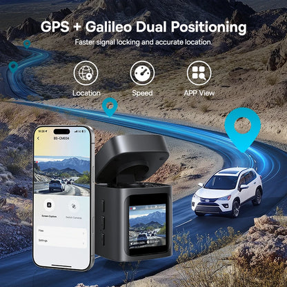 Front And Rear Dash Cam With GPS Galileo 24H Parking - Smarsty