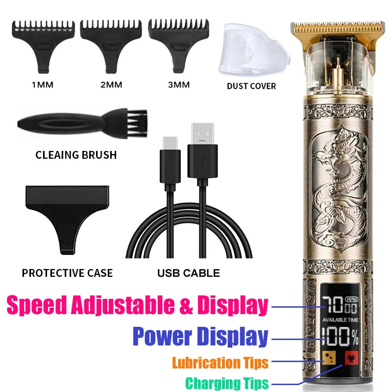 Heavy Metal Hair Clipper for Professional Men's Cuts - Smarsty