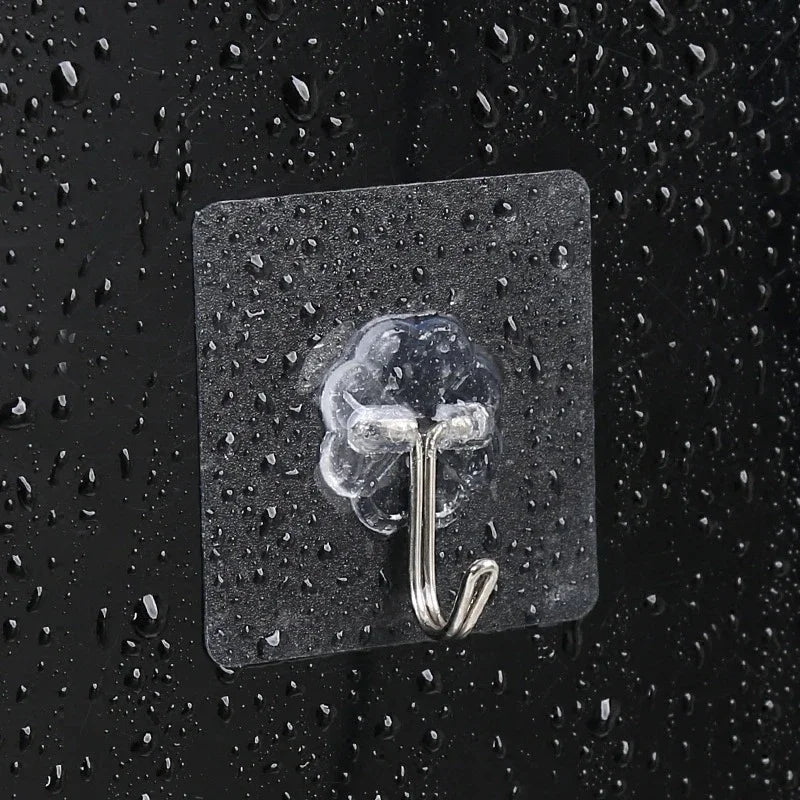 Transparent Stainless Steel Self-Adhesive Hooks for Easy Storage - Smarsty