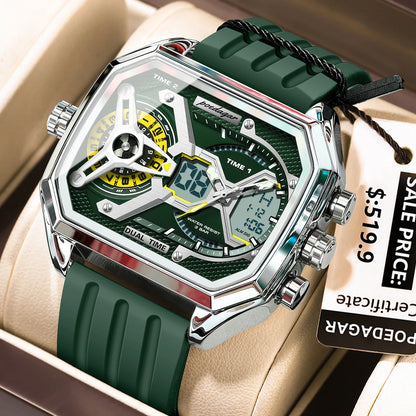Luxury Men’s Luminous Quartz Watch with LED Calendar - Smarsty