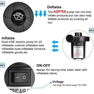 Portable Electric Air Pump For Home Camping And Car - Smarsty