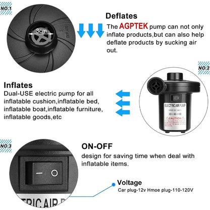 Portable Electric Air Pump For Home Camping And Car - Smarsty