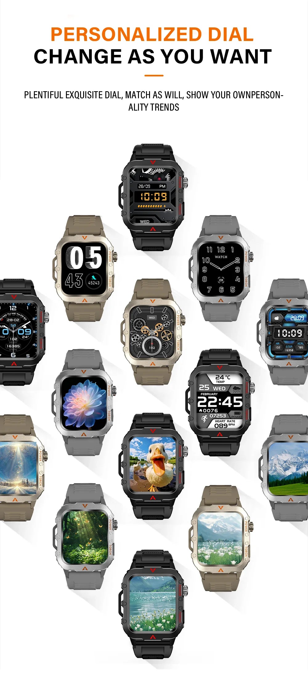 LAXASFIT Outdoor Military Smartwatch with Fitness Tracking - Smarsty