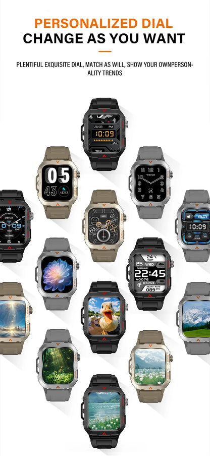 LAXASFIT Men Sports Smart Watch with Blood Oxygen Monitor - Smarsty