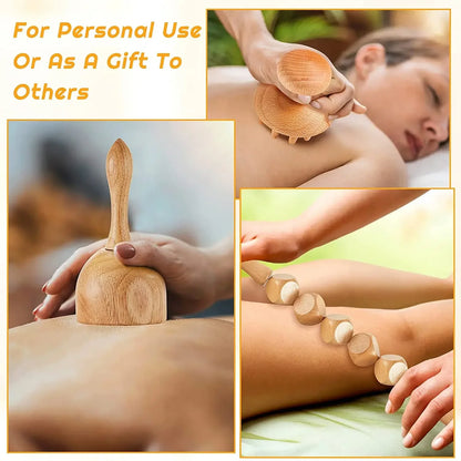 Wooden Lymphatic Drainage Massage Tools for Body Shaping - Smarsty