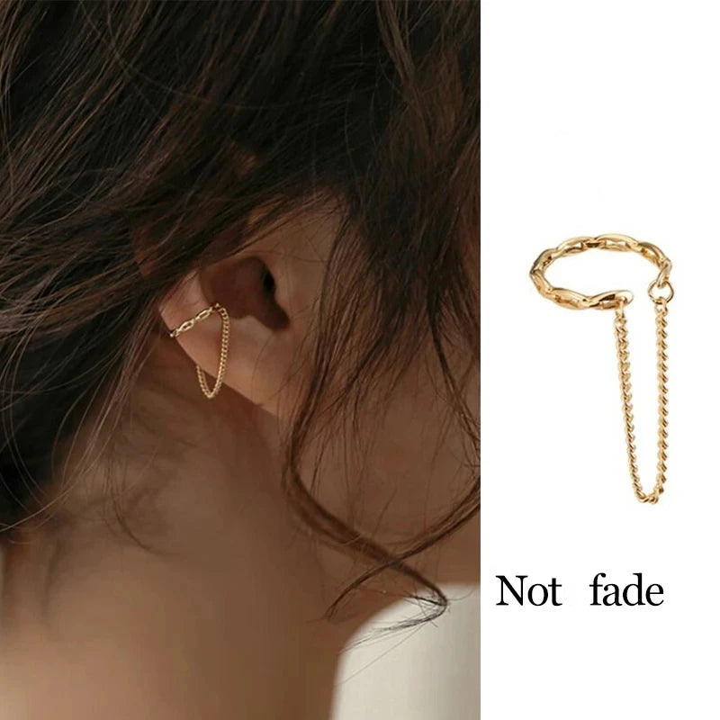 Minimalist No Piercing Ear Cuff Clip Earrings Comfortable - Smarsty