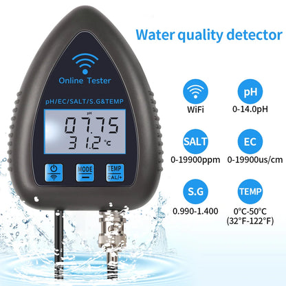 Tuya WiFi 5 in 1 Water Quality Monitor for Aquariums - Smarsty