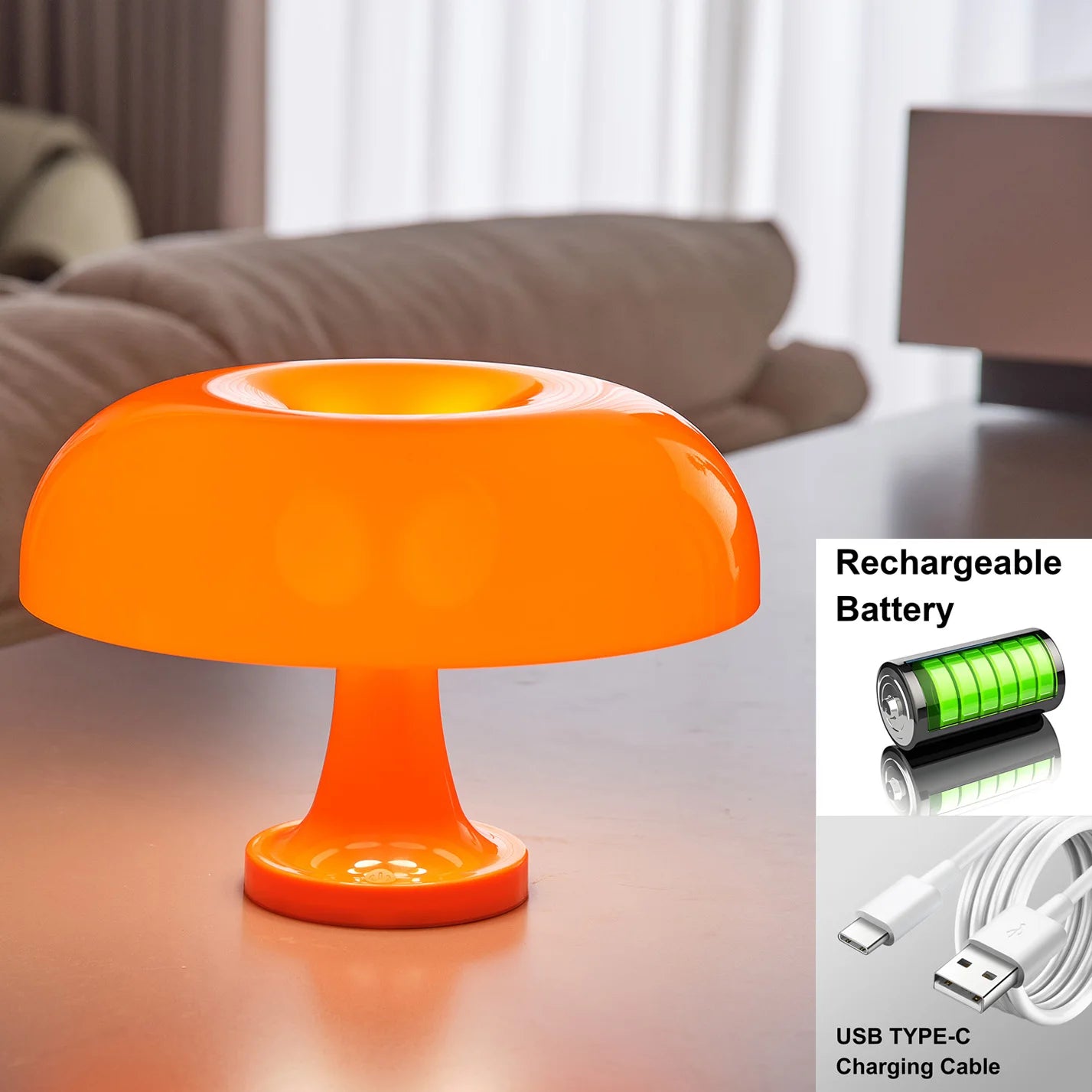 Minimalist Mushroom Table Lamp for Modern Bedrooms - Smarsty