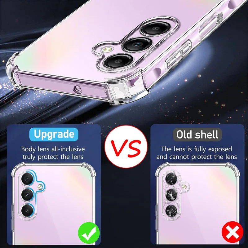 Glass Case With Silicone Cover For A55 Shockproof Design - Smarsty