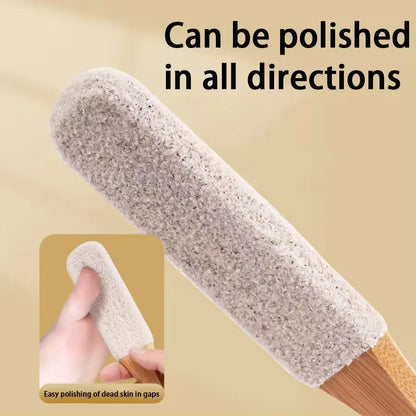 Natural Wooden Callus Remover Foot Scrubber for Smooth Feet - Smarsty