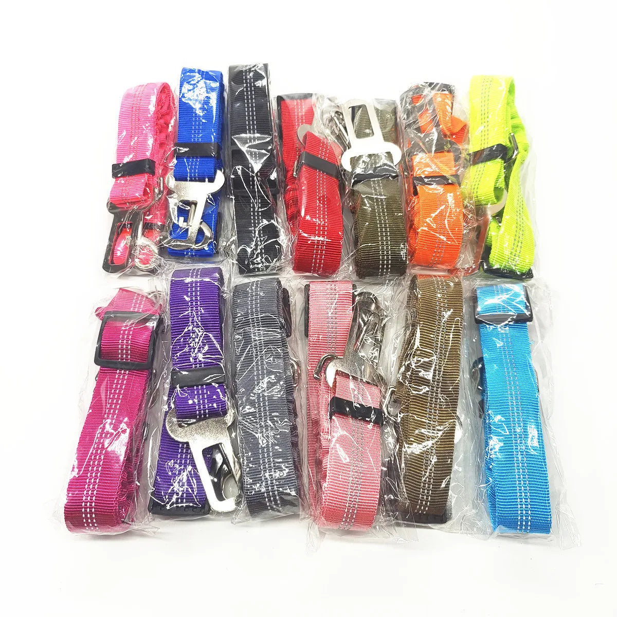 Adjustable Dog Car Seat Belt Harness with Reflective Cushioning - Smarsty