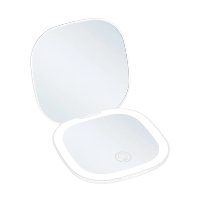 Compact Foldable LED Makeup Mirror With 5x/10x Magnification - Smarsty
