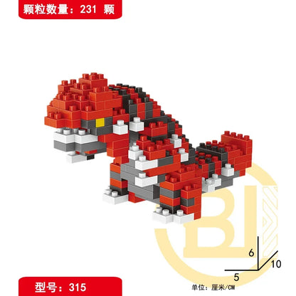 DIY Pokemon Blocks Small Cartoon Mini Building Block Pikachu Charizard Eevee Mewtwo Anime Assemble Action Model Dolls Toys by Smarsty
