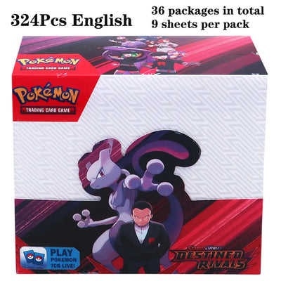 324pcs Pokemon TCG: Sword & Shield-Fusion Strike Booster Display Box (36 Packs) Board Game Card DESTINED RIVALS Stellar Crown - Smarsty