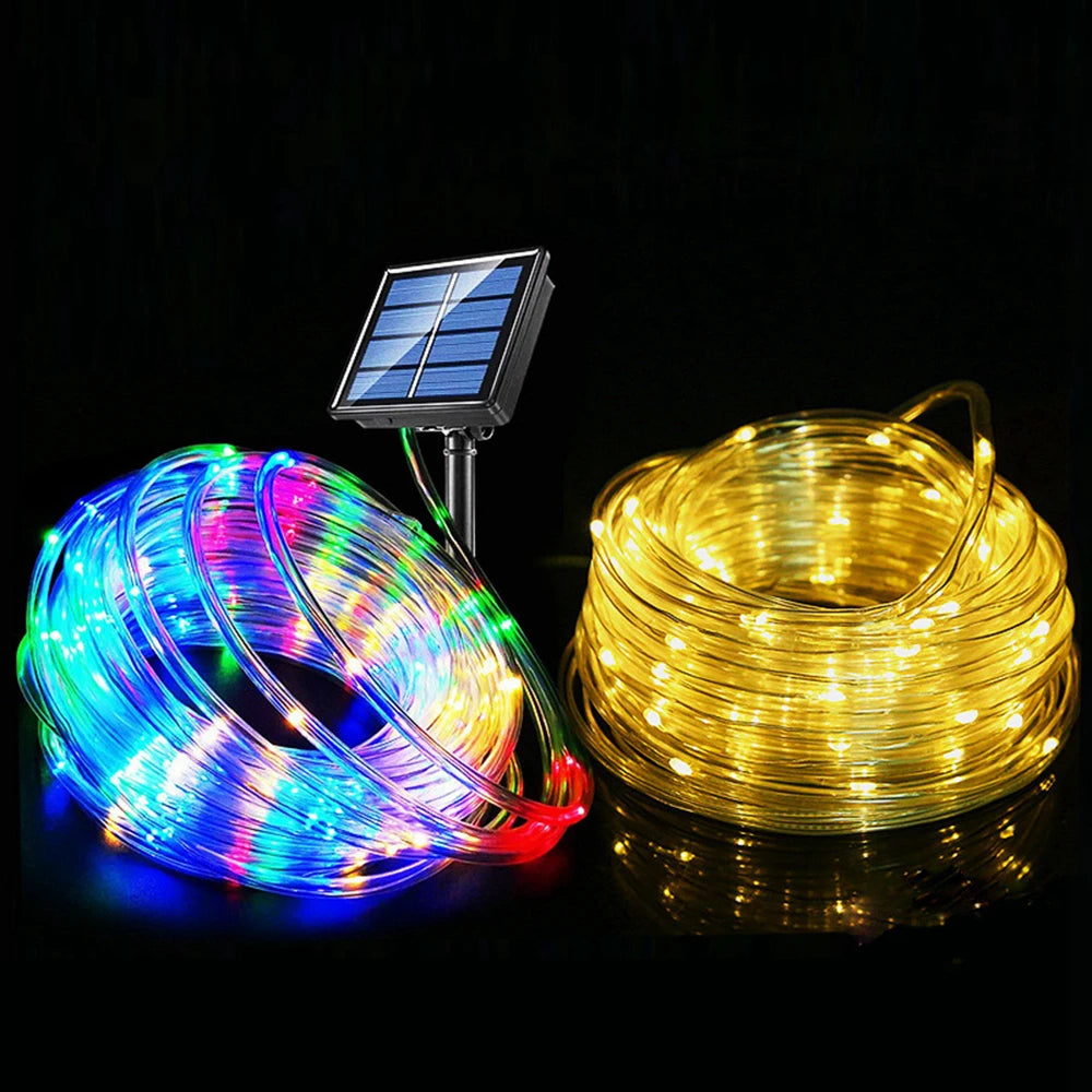 Solar Rope Lights with 8 Light Modes for Outdoor Decor - Smarsty