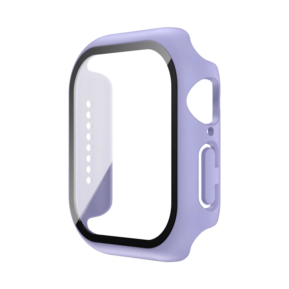 Tempered Glass+Case For Apple Watch 38mm 40mm 41mm 42mm 44mm 45mm 46mm Screen Protector Protective Cover iWatch 10 8 7 9 6 SE 5 - Smarsty