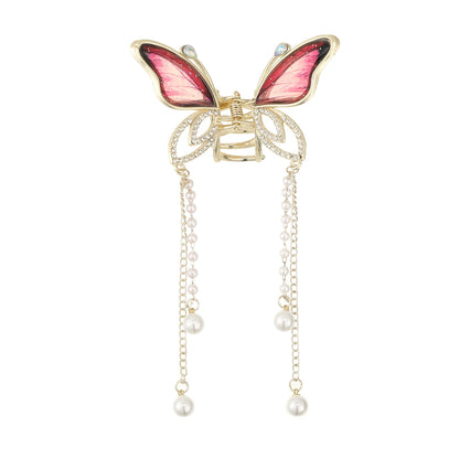Korean Pearl Butterfly Hair Claw Clip For Women Stylish - Smarsty