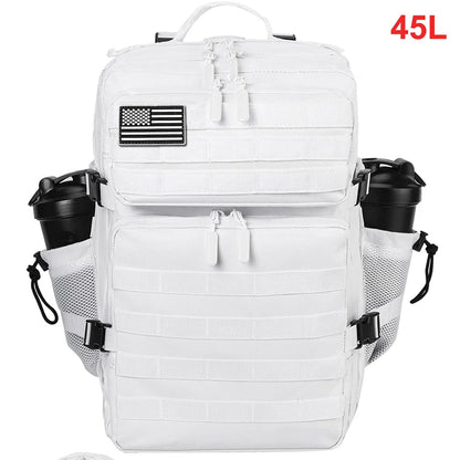 45L Tactical Backpack Men Outdoor Waterproof Sports Travel Gym Hiking Bug Out Bag Military Camping Hunting Survival Rucksack - Smarsty