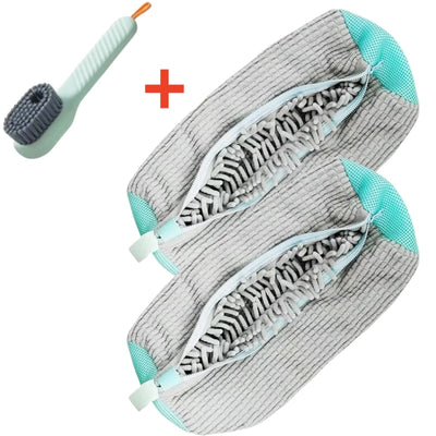1/2/4PCS Shoe Washing Machine Bag with Liquid Shoe Brush Set Durable Laundry Shoe Bag and Soft Bristle Clean Brush for All Shoes - Smarsty
