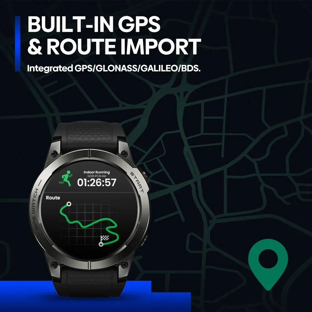 Zeblaze Stratos 3 Pro GPS Smart Watch with AMOLED Display - Smarsty