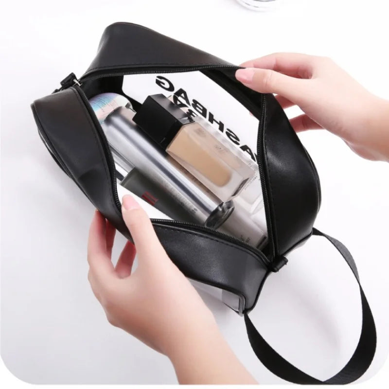 Transparent PVC Cosmetic Bag Waterproof With Large Capacity - Smarsty