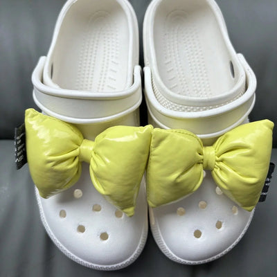 2Pcs Adorable Bow Shoe Charms Glossy, Shiny, Diy Fashion Decorations For Shoes Cute Accessories To Elevate Your Footwear Style - Smarsty