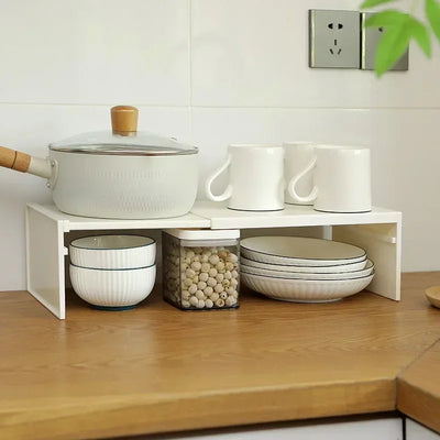 Kitchen Cupboard Organizer Retractable Cabinet Shelf Seasoning Bottle Spice Rack Dish Shelf Kitchen Accessories Storage Rack by Smarsty