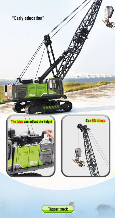 1/50 Model Car Bulldozer Truck Excavator Crane Forklift Construction Engineering Vehicle Toys for Boys Children Educational Toys by Smarsty