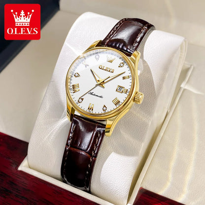OLEVS Women's Luxury Waterproof Automatic Wristwatch - Smarsty