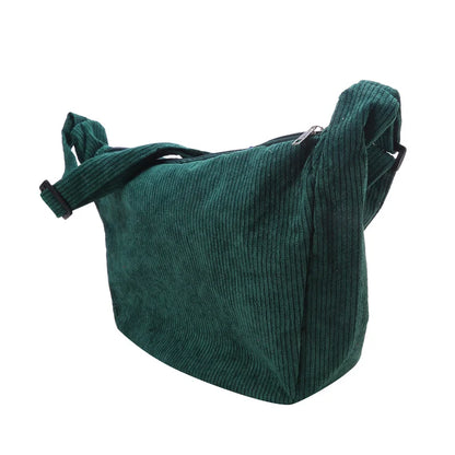 Corduroy Shoulder Bag Minimalist Crossbody For Women - Smarsty