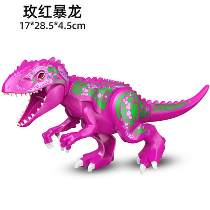 Jurassic World 3 Brutal Raptor Building Blocks Dinosaur Bricks Tyrannosaurus Indominus I-Rex Assemble Toy For Children by Smarsty