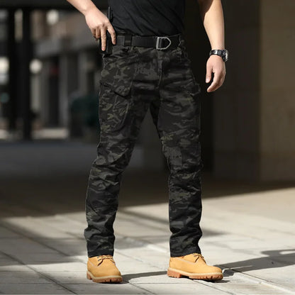 Spring-Autumn Outdoor Stretch Water-Resistant Hiking Trousers - Wear-Resistant Desert Camouflage Tactical Military Utility Pants