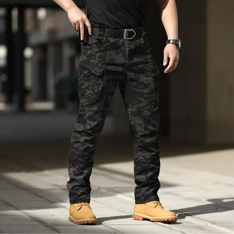 Spring-Autumn Outdoor Stretch Water-Resistant Hiking Trousers - Wear-Resistant Desert Camouflage Tactical Military Utility Pants