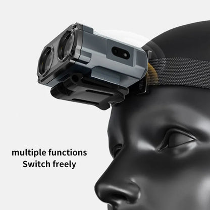 Ultra Bright Mini Rechargeable Head Lamp LED Clip on Cap Light Waterproof Sensor Hat Light Flashlight Headlamp for Fishing Camp by Smarsty